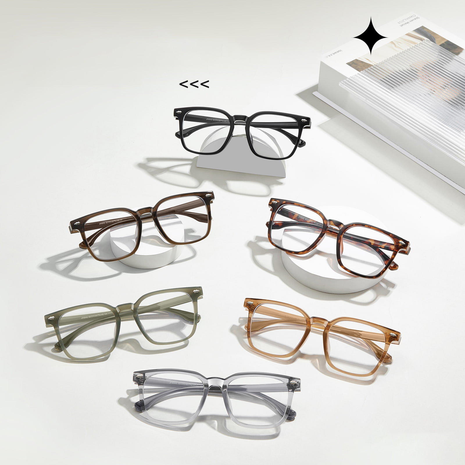JF8042 Lunettes légères à monture carrée bloquant la lumière bleue