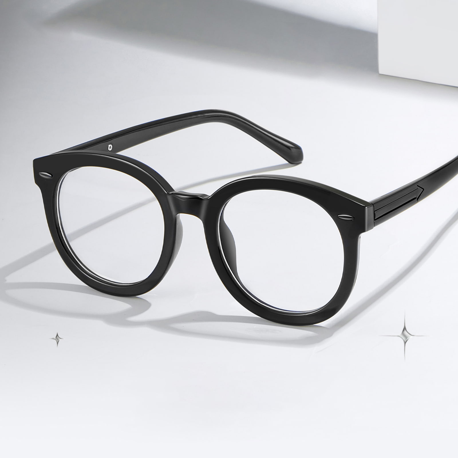 Lunettes anti-lumière bleue à grandes branches rondes 8391