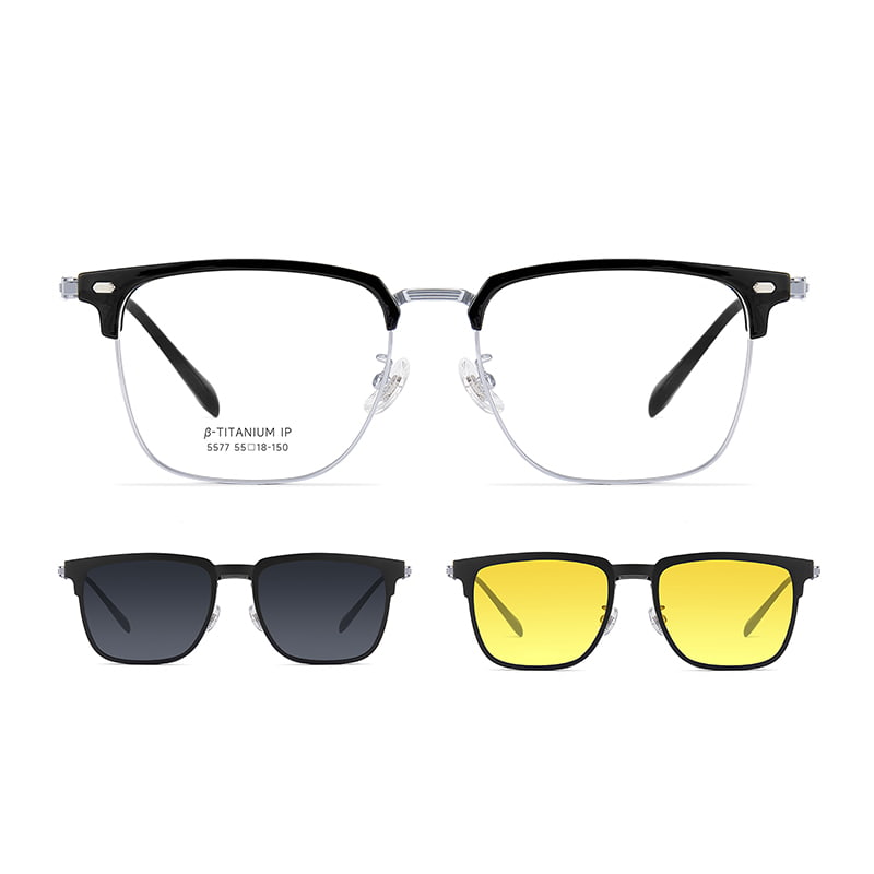 5577 Porte-sourcils de conduite portable 3 en 1 lunettes de soleil magnétiques