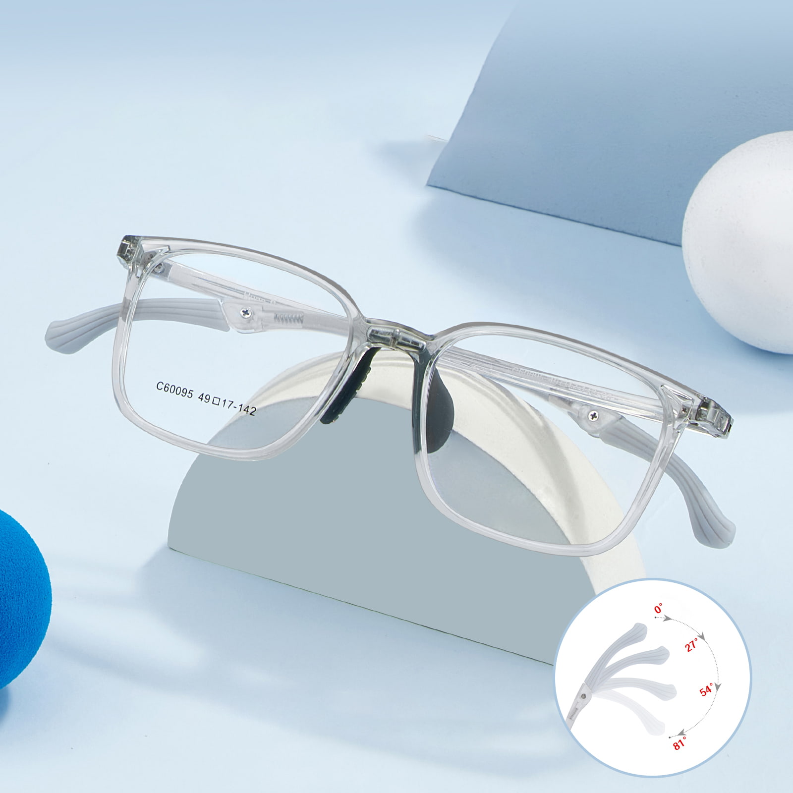 60095 Lunettes de sport réglables à quatre angles résistantes à l'usure