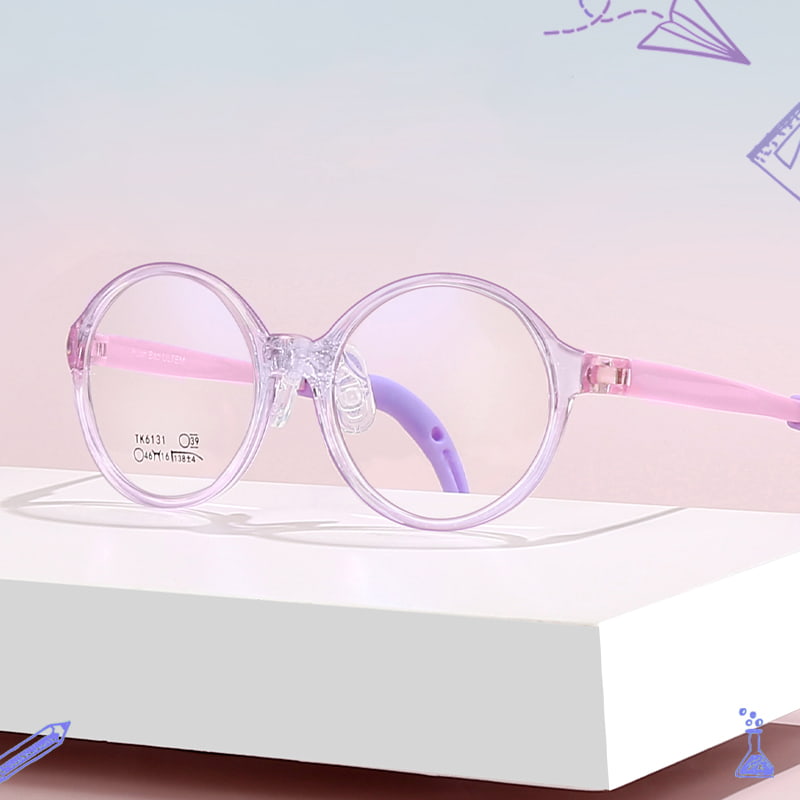 TK6131 Lunettes pliables pour enfants à bords scintillants