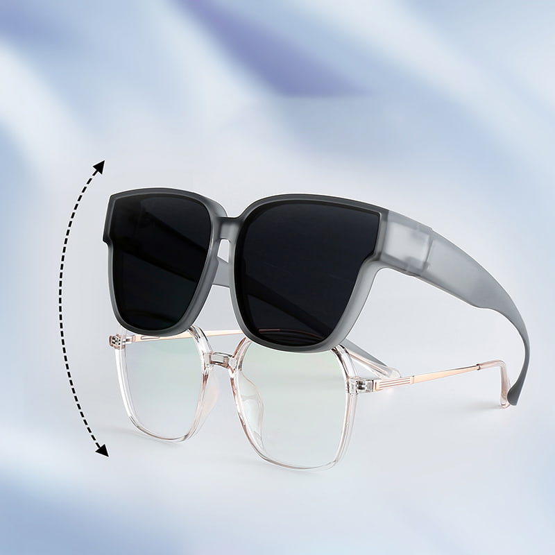 0003 Lunettes de soleil polarisées à double usage pour vision nocturne
