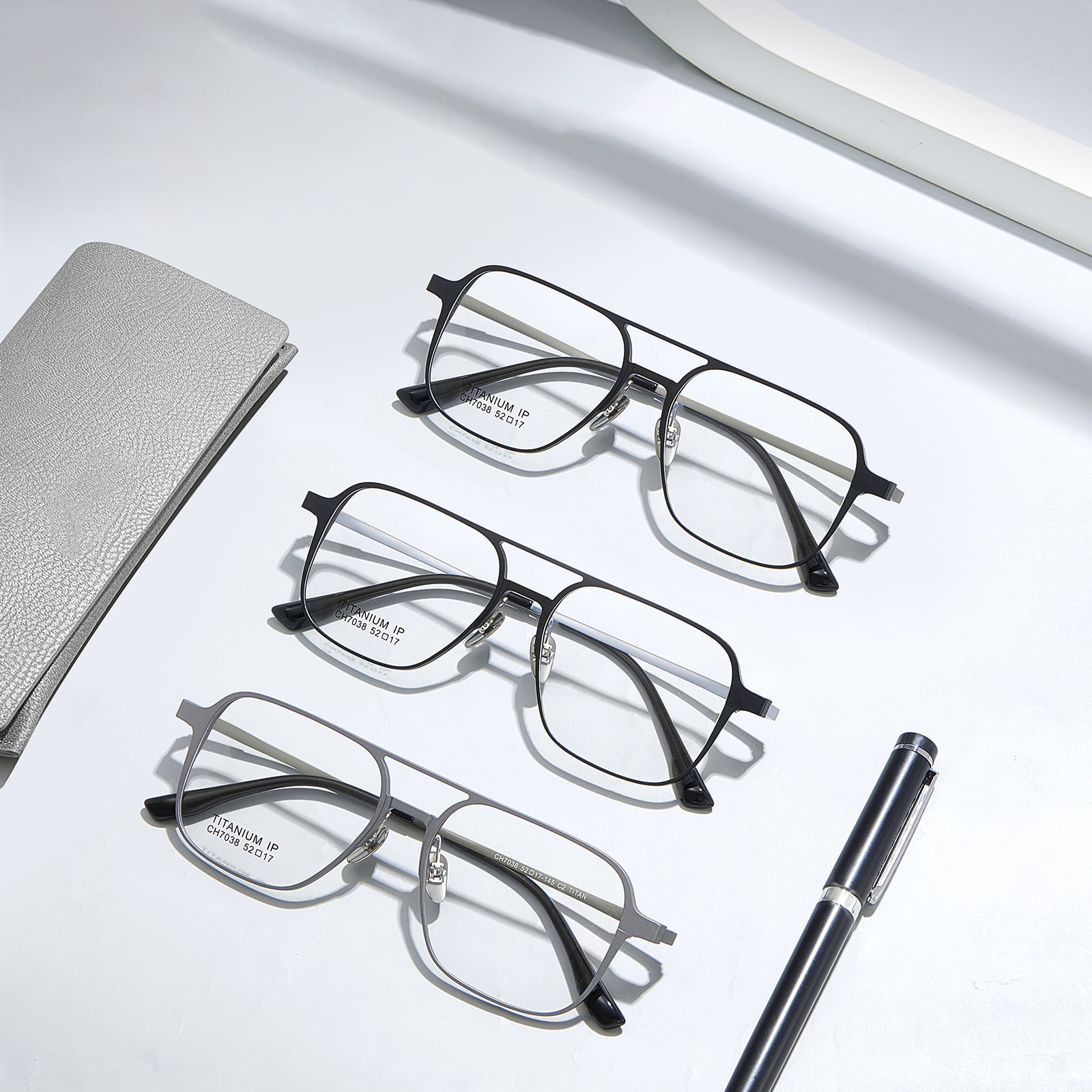 CH7038 Lunettes de soleil polarisées 3 en 1 à double faisceau en aluminium et magnésium pour myopie magnétique