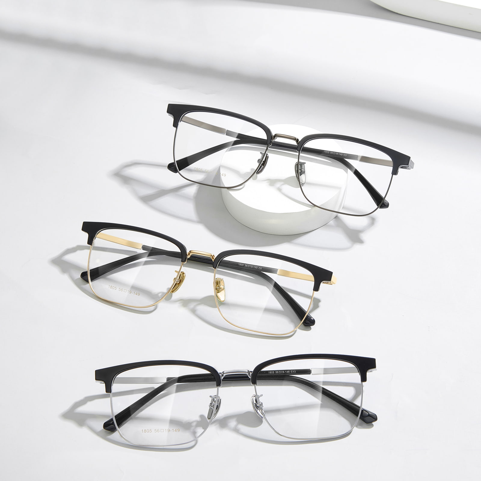 Lunettes de soleil magnétiques trois-en-un à polariseur magnétique à dégagement rapide et sans couture 1805