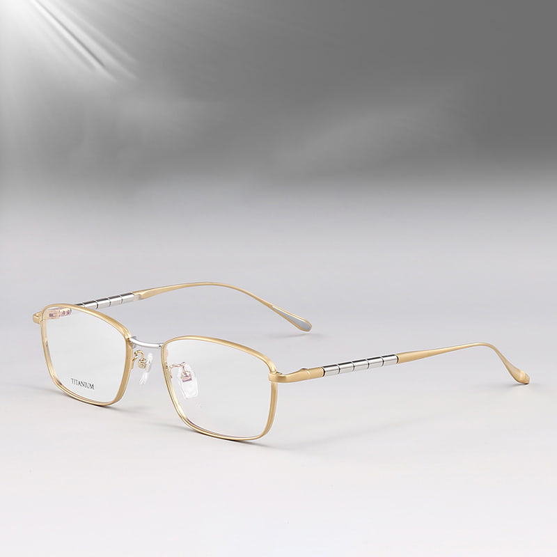 Lunettes rondes en titane pur Bamboo Elite S9072
