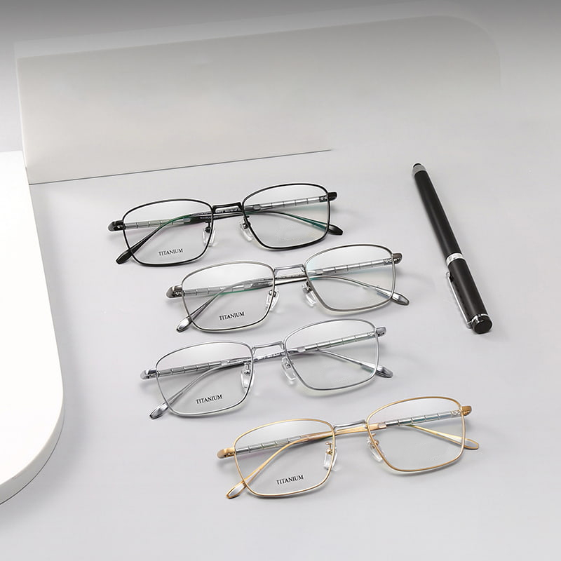 Lunettes rondes en titane pur Bamboo Elite S9072
