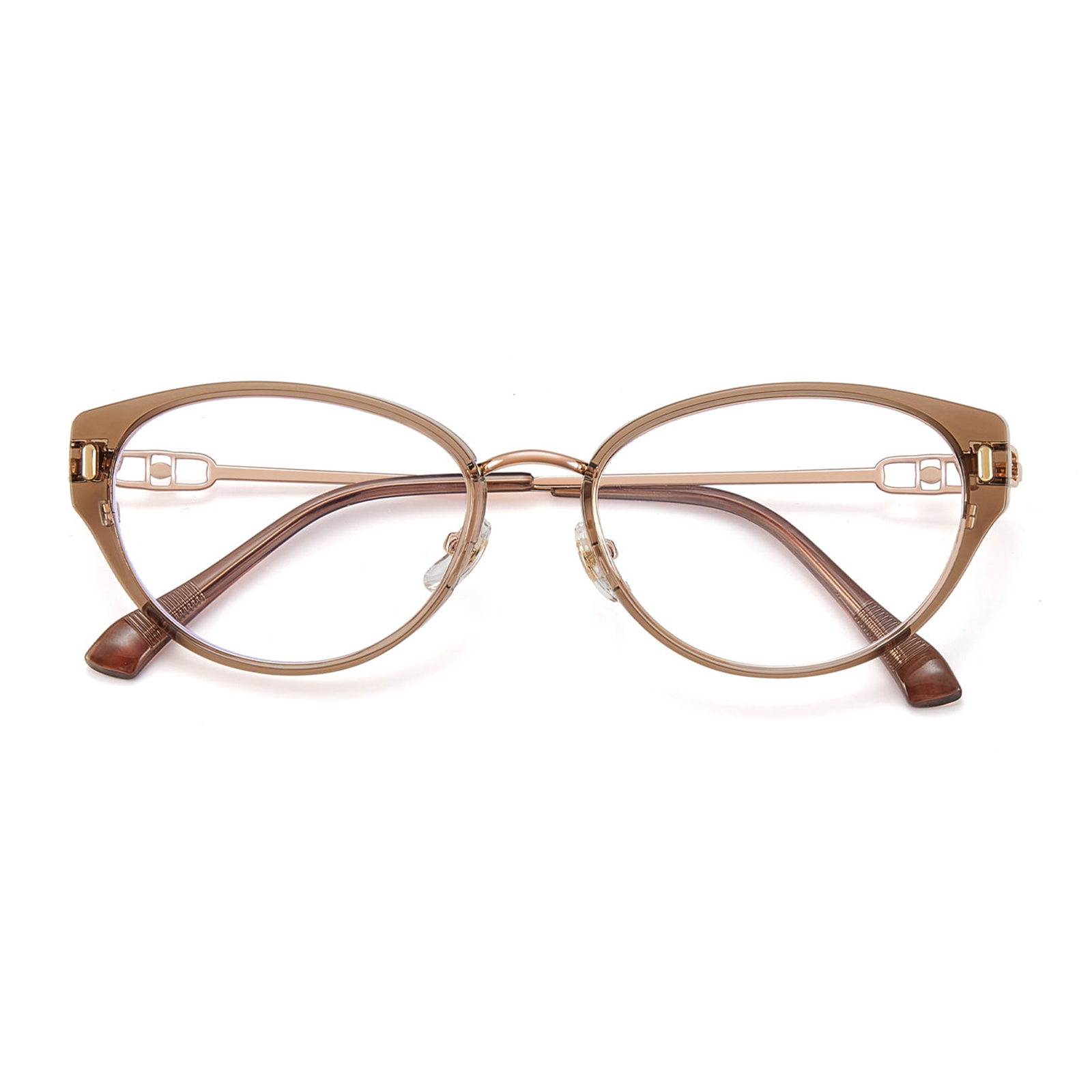 S12008 Lunettes anti-lumière bleue à anneau intérieur creux œil de chat